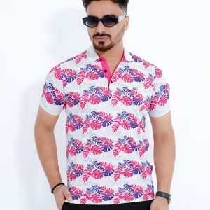 Men's Premium Tropical Leaf Printed China Shirt